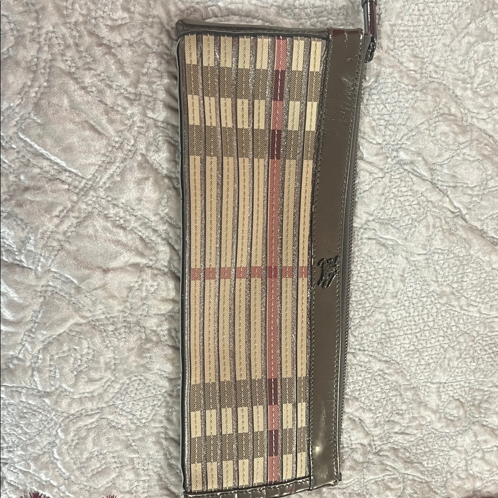 Burberry Beige and Brown Clutch